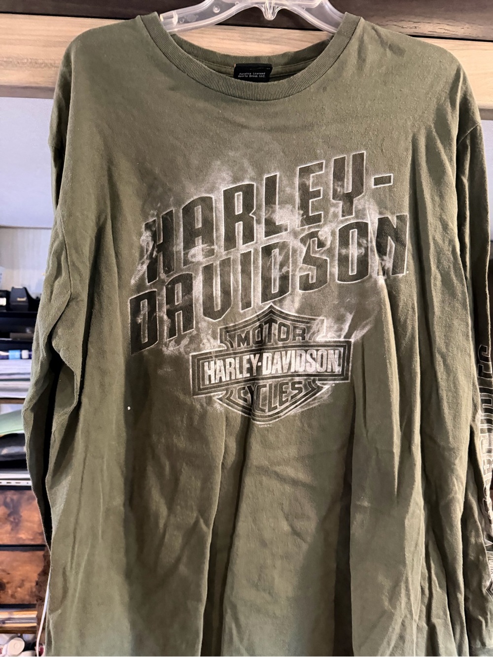 Harley-Davidson Olive Green Long Sleeve Graphic Tee